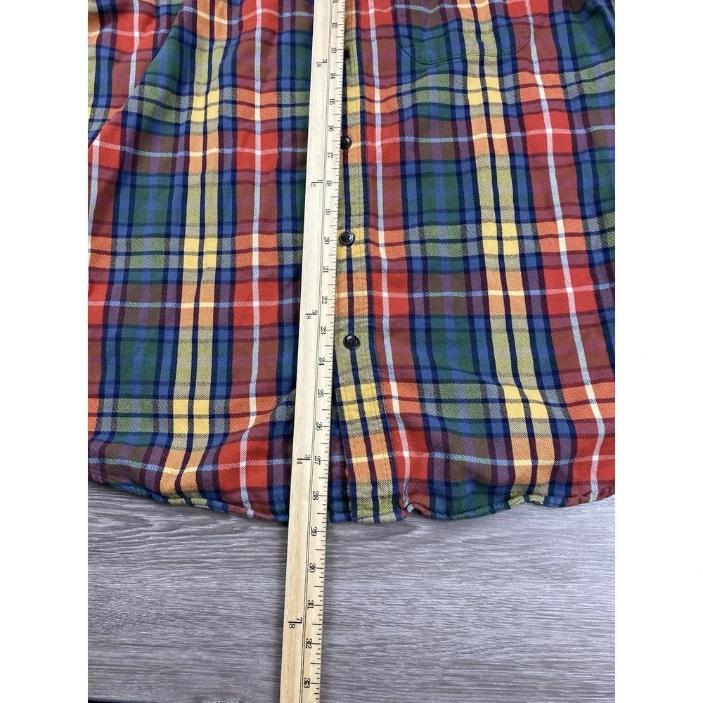 L.L. Bean Men's Slightly Fitted Outdoor Plaid Flannel Shirt‎ Multicolor Large